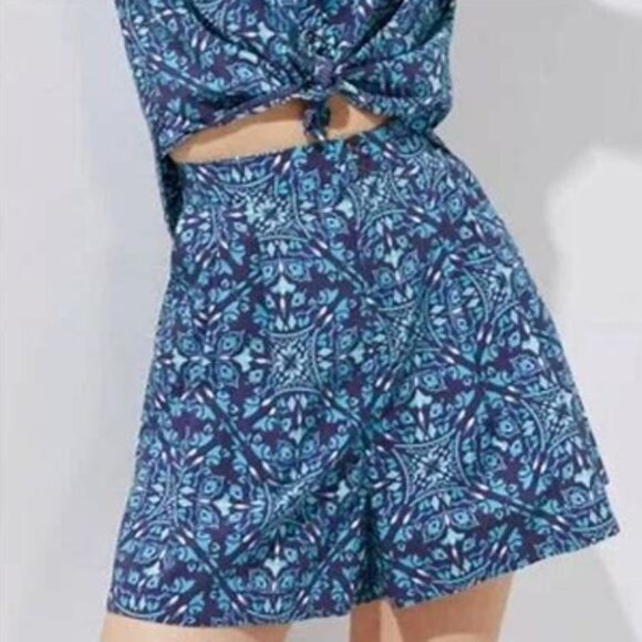 Anthropologie Kaleidoscope Blue Shorts and Top Set 8 - Picture 4 of 11
